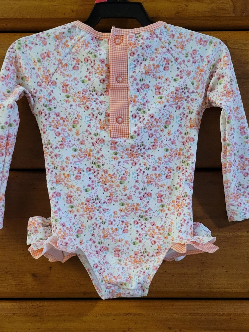 Edgehill Collection Pink Floral Long-Sleeve Kids Rashguard